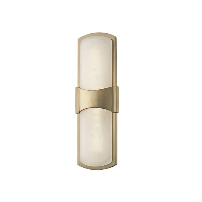 Hudson Valley Valencia 15 Inch Wall Sconce in Aged Brass