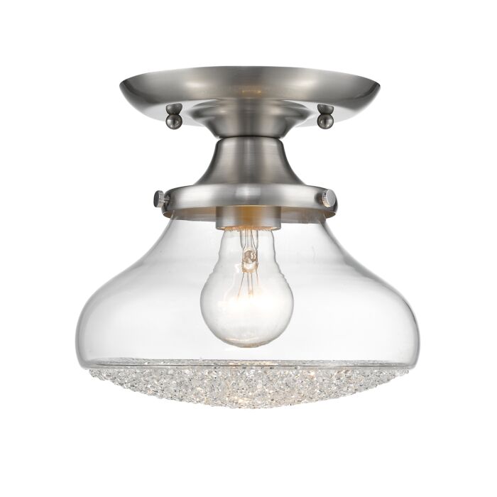 Golden Asha 8 Inch Ceiling Light in Pewter