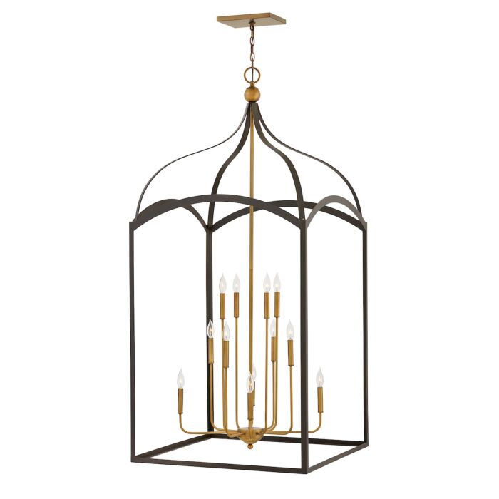 Hinkley Clarendon 12 Light Three Tier Foyer Light in Bronze
