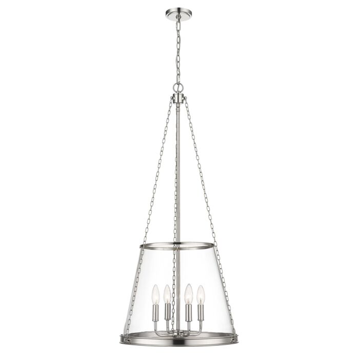 Z Lite Prescott 4 Light Pendant Light In Polished Nickel