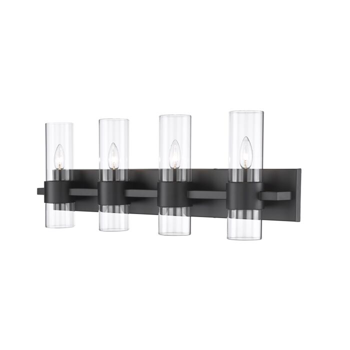 Z Lite Lawson 4 Light Bathroom Vanity Light In Matte Black
