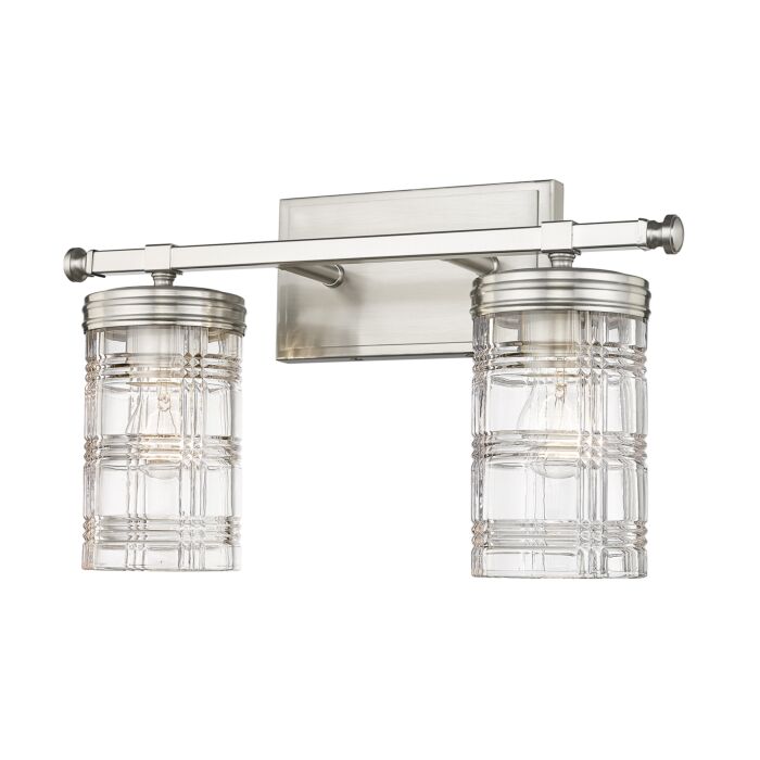 Z Lite Archer 2 Light Bathroom Vanity Light In Brushed Nickel