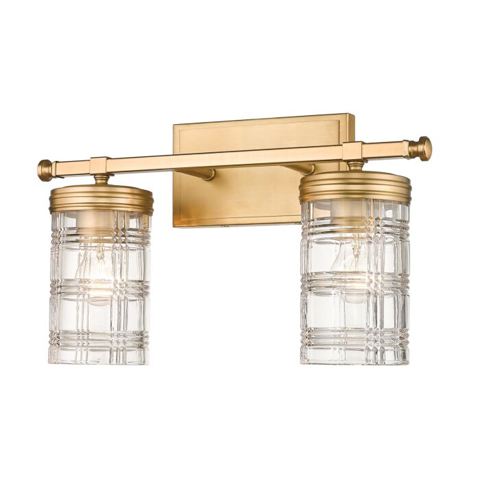 Z Lite Archer 2 Light Bathroom Vanity Light In Heirloom Gold