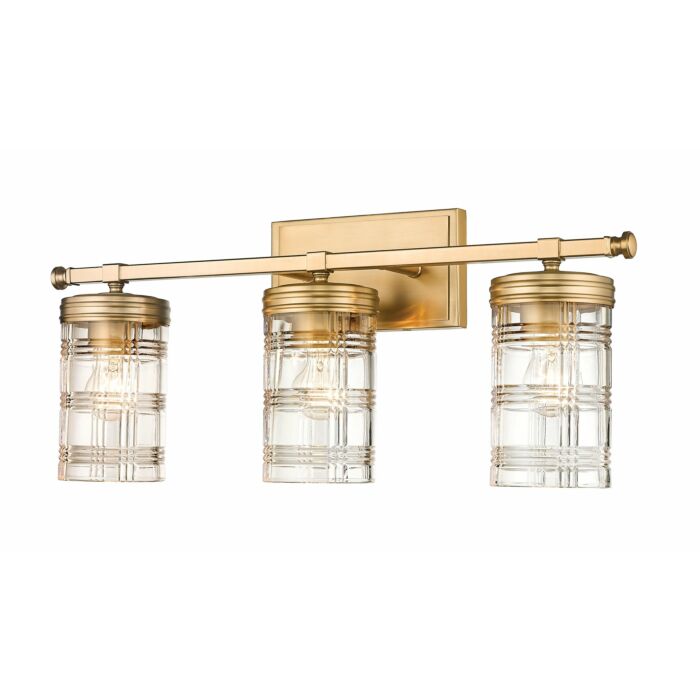Z Lite Archer 3 Light Bathroom Vanity Light In Heirloom Gold