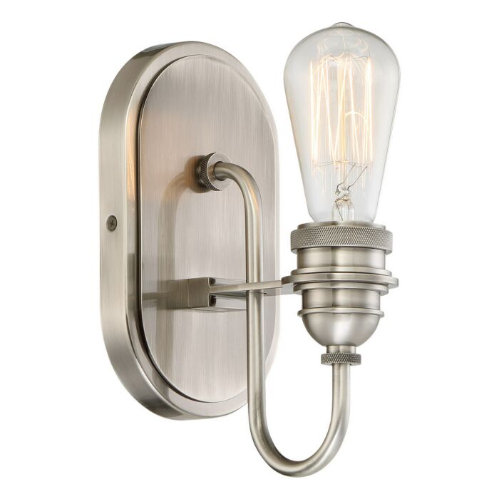 Minka Lavery Uptown Edison 5 Inch Bathroom Vanity Light in Plated Pewter