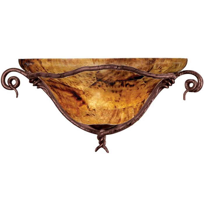 Kalco Vine 1 Light Wall Sconce in Bark Finish