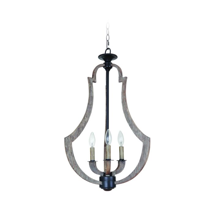 Craftmade Winton 3 Light Foyer Light in Weathered Pine