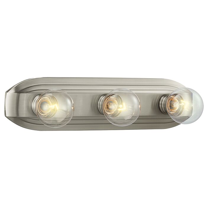 Value Bathroom Vanity Light 3-Light Bath Bar in Brushed Nickel
