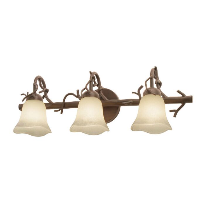 Kalco Vine 3 Light Bathroom Vanity Light in Bark Finish