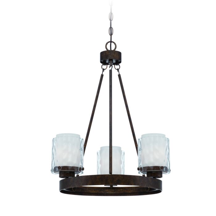 Craftmade Kenswick 3 Light Transitional Chandelier in Peruvian Bronze