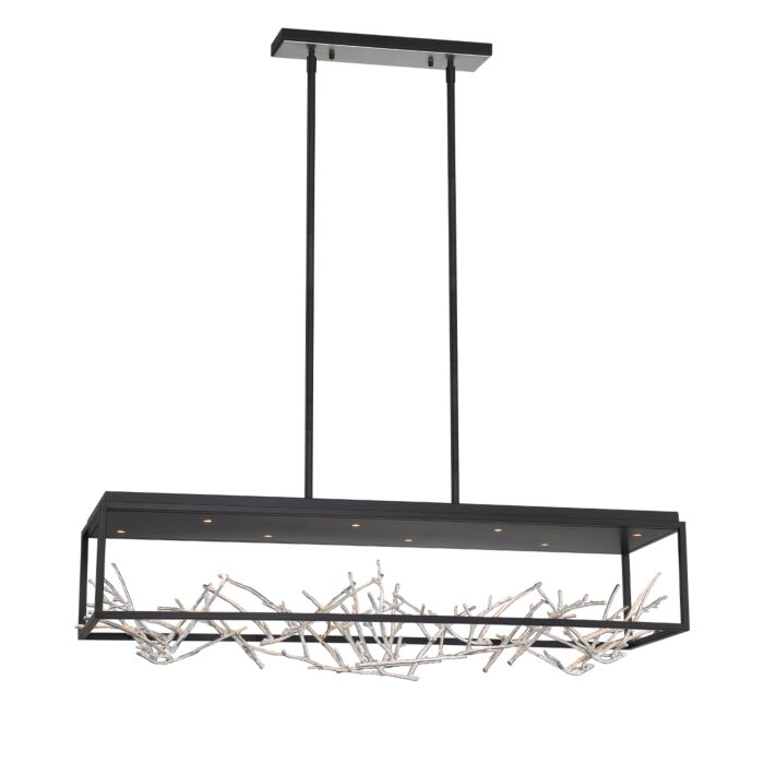 Eurofase Aerie 8 Light Chandelier in Black