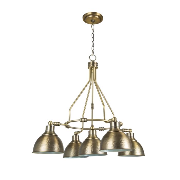 Craftmade Timarron 5 Light Transitional Chandelier in Legacy Brass