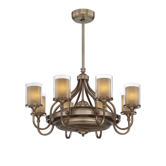 Savoy House Etesian 8 Light Fan D'Lier in Burnished Russet
