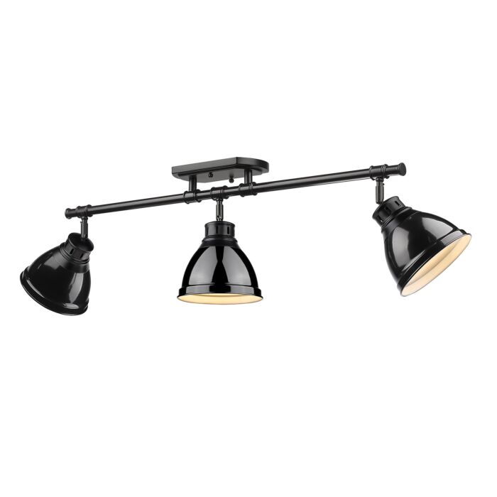 Golden Duncan 3 Light 35 Inch Ceiling Light in Black