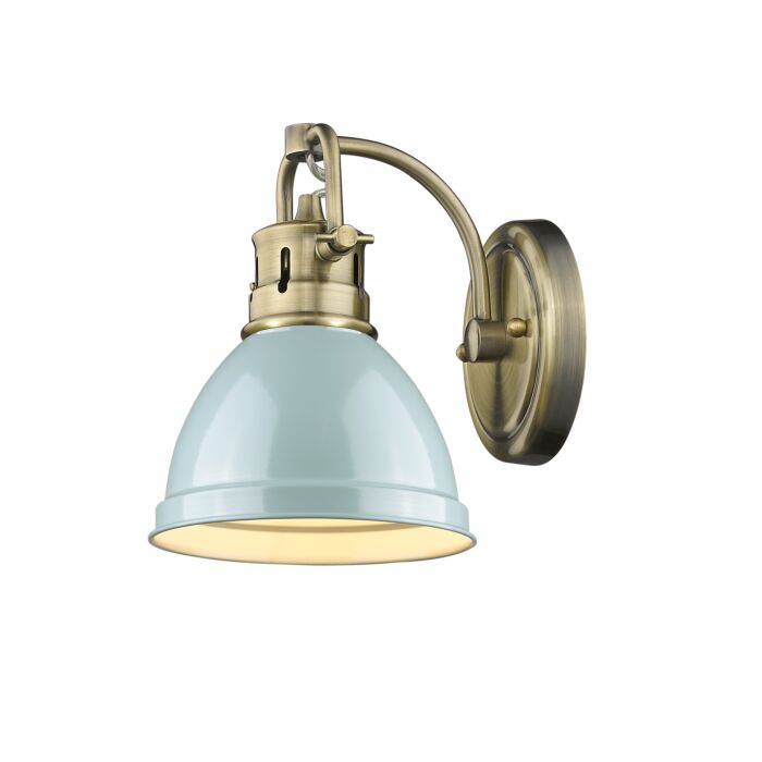 Golden Duncan 7 Inch Bathroom Vanity Light in Aged Brass
