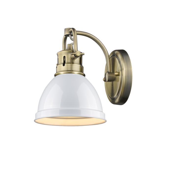 Golden Duncan 7 Inch Bathroom Vanity Light in Aged Brass