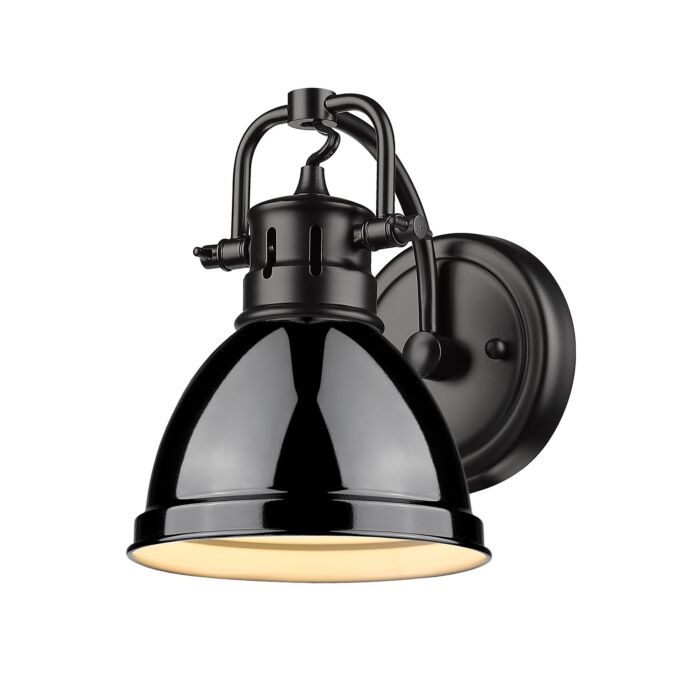 Golden Duncan 7 Inch Bathroom Vanity Light in Black