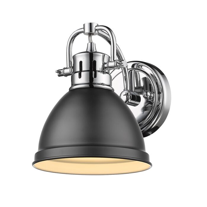 Golden Duncan 7 Inch Bathroom Vanity Light in Chrome