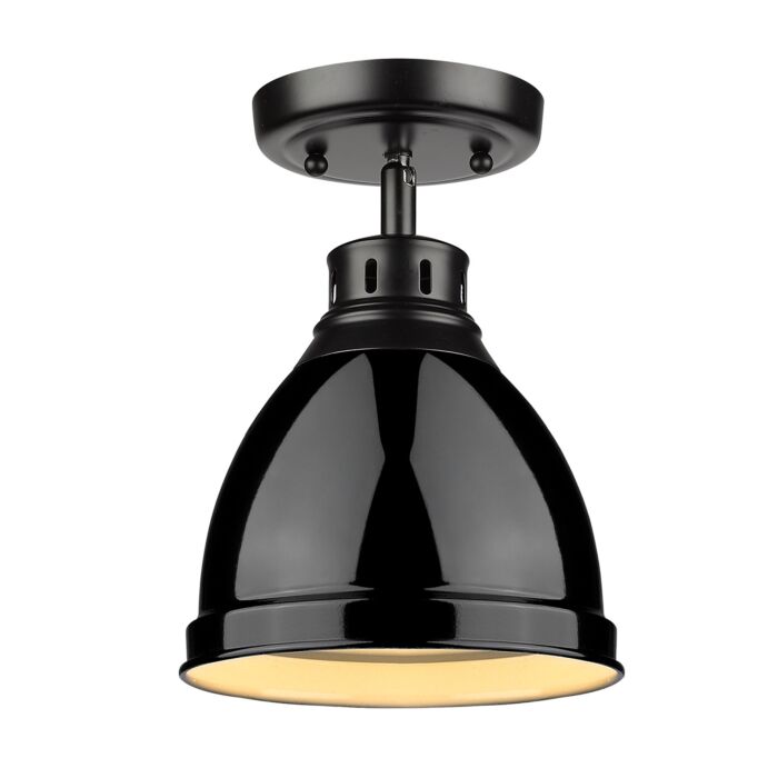 Golden Duncan 9 Inch Ceiling Light in Black