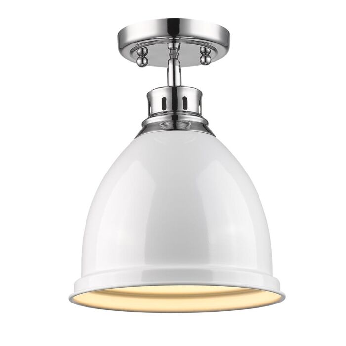 Golden Duncan 9 Inch Ceiling Light in Chrome