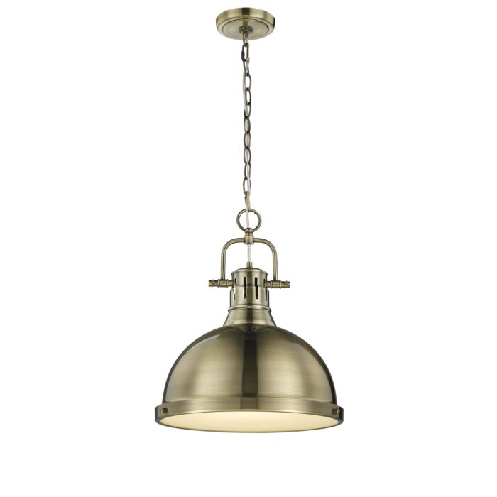Golden Duncan 17 Inch Pendant Light in Aged Brass