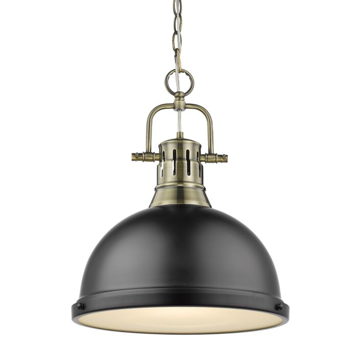 Golden Duncan 17 Inch Pendant Light in Aged Brass