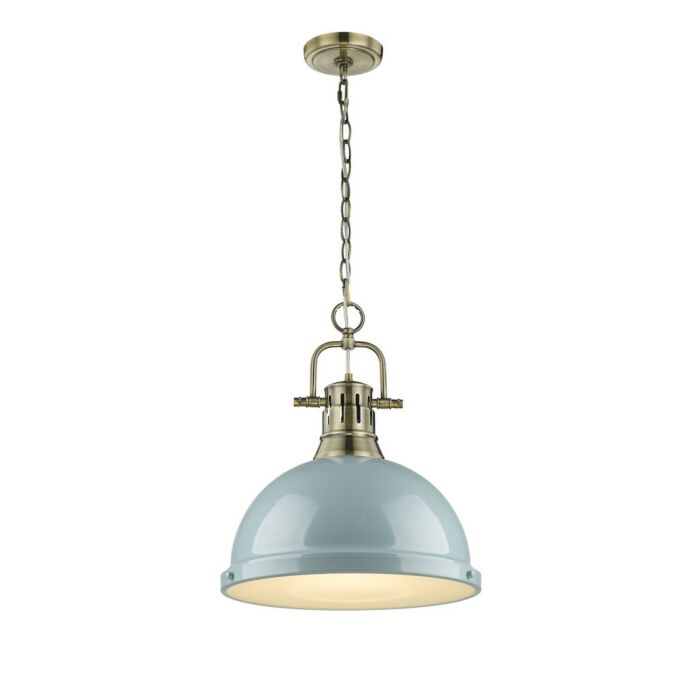 Golden Duncan 17 Inch Pendant Light in Aged Brass