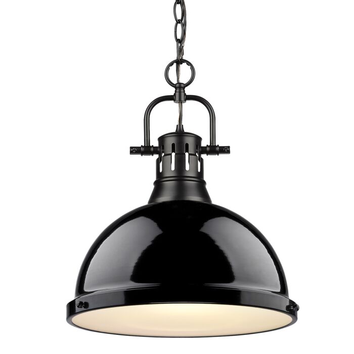 Golden Duncan 17 Inch Pendant Light in Black