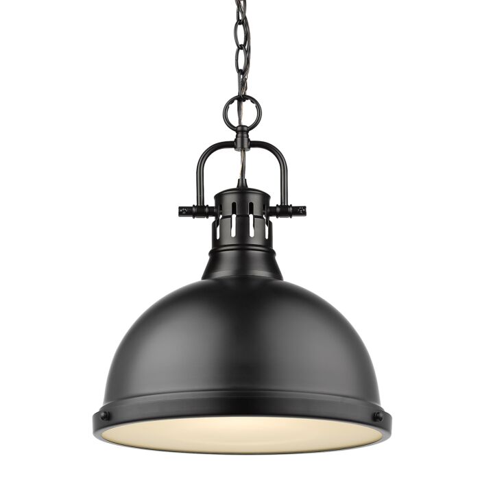 Golden Duncan 17 Inch Pendant Light in Black