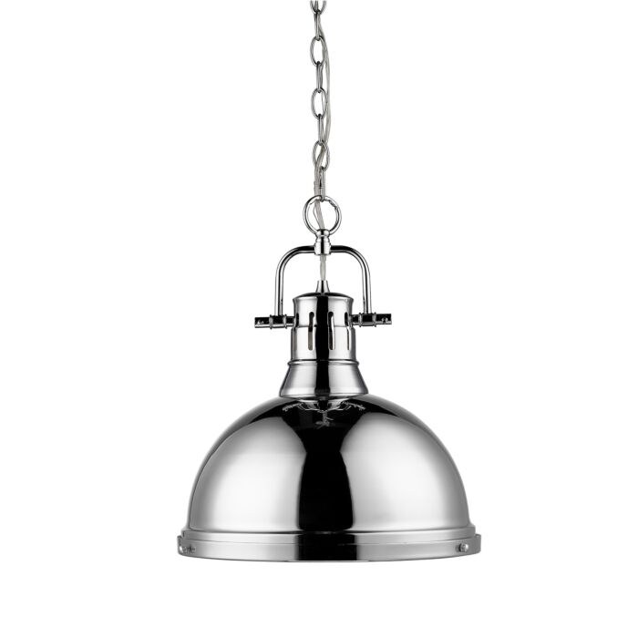 Golden Duncan 17 Inch Pendant Light in Chrome