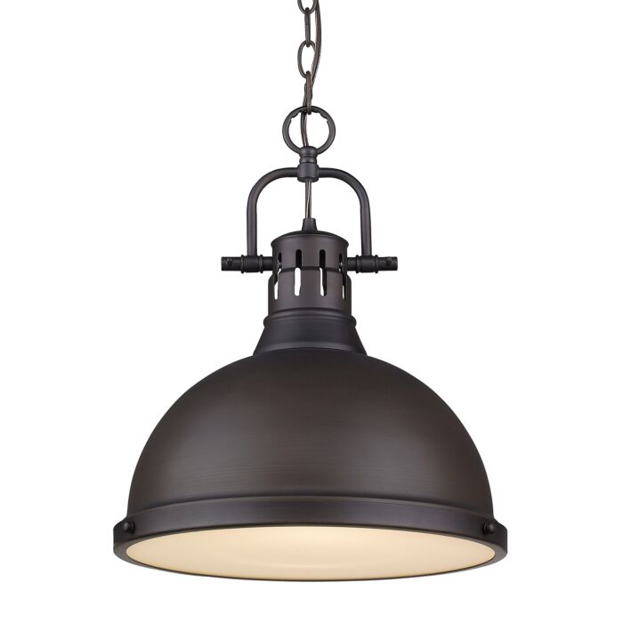 Golden Duncan 17 Inch Pendant Light in Rubbed Bronze