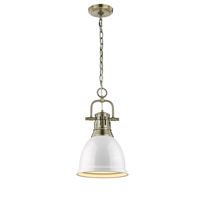 Golden Duncan 17 Inch Mini Pendant in Aged Brass