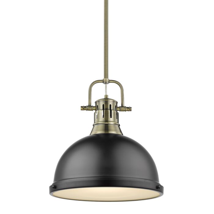 Golden Duncan 15 Inch Pendant Light in Aged Brass