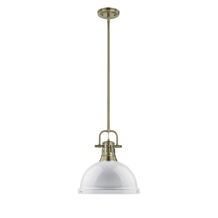 Golden Duncan 15 Inch Pendant Light in Aged Brass