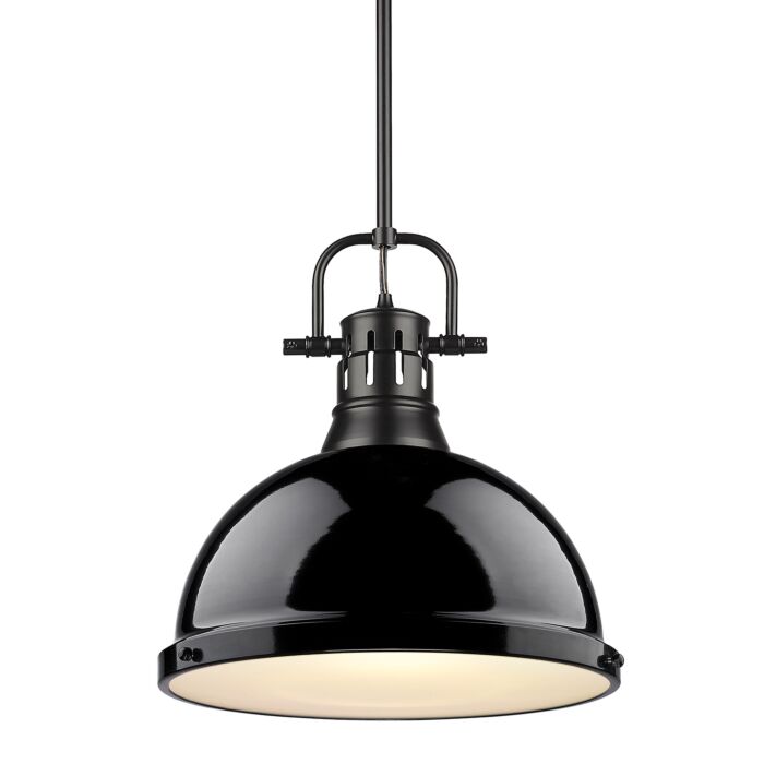 Golden Duncan 15 Inch Pendant Light in Black