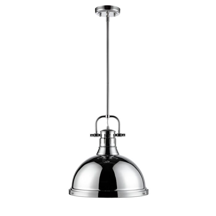 Golden Duncan 15 Inch Pendant Light in Chrome