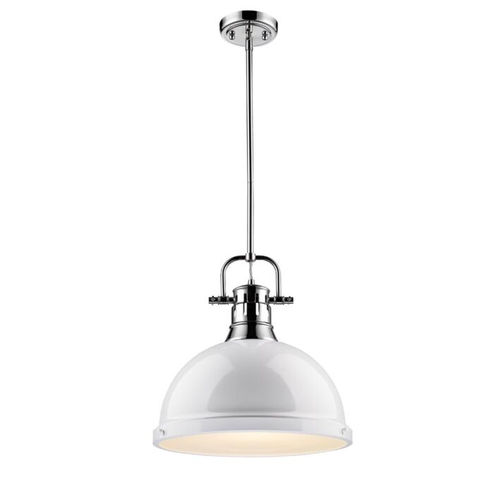 Golden Duncan 15 Inch Pendant Light in Chrome
