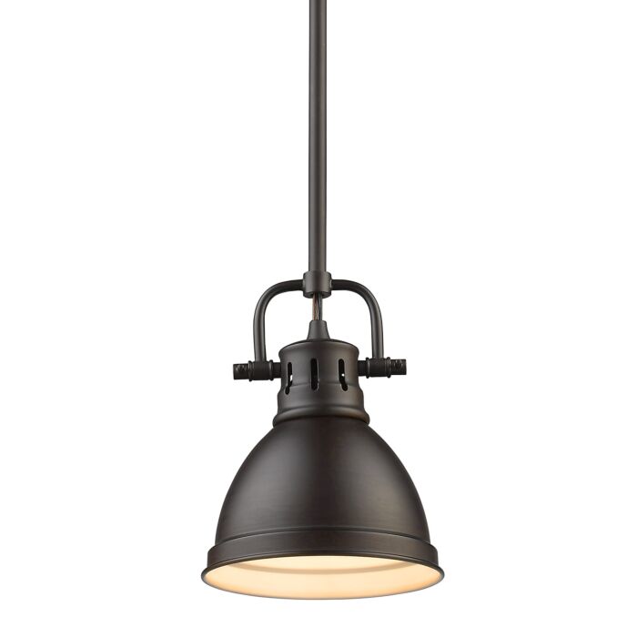 Golden Duncan 8 Inch Mini Pendant in Rubbed Bronze