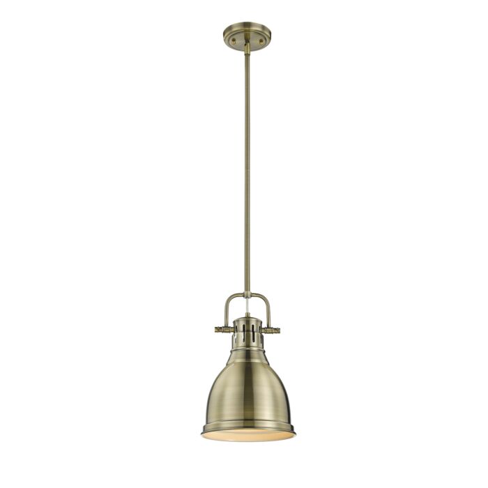Golden Duncan 14 Inch Mini Pendant in Aged Brass