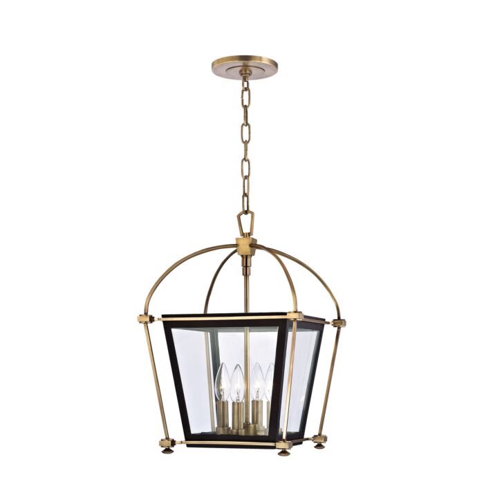 Hudson Valley Hollis 4 Light 19 Inch Pendant Light in Aged Brass
