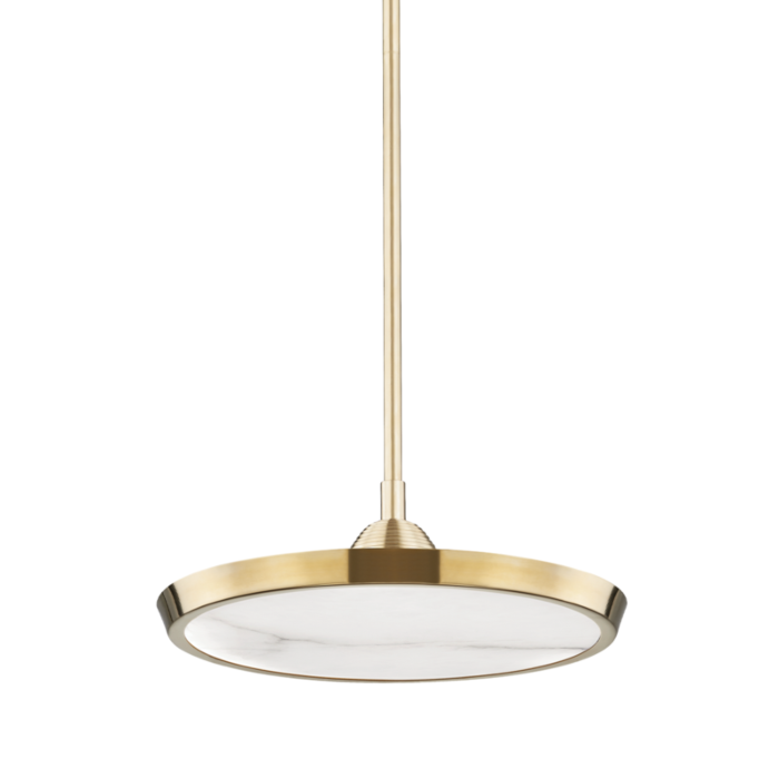 Hudson Valley Draper Pendant Light in Aged Brass