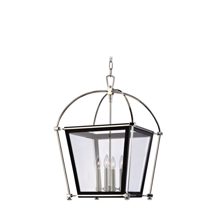Hudson Valley Hollis 4 Light 27 Inch Pendant Light in Polished Nickel