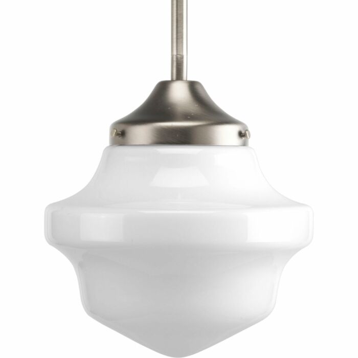 School House Pendant 1-Light Mini Pendant in Brushed Nickel