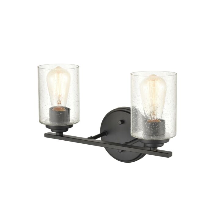 Millennium 2 Light Bathroom Vanity Light in Matte Black