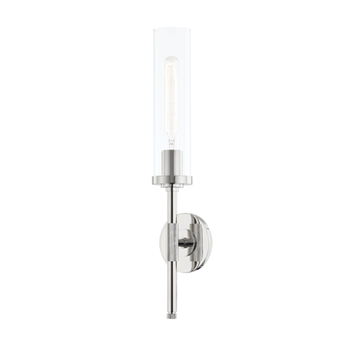 Hudson Valley Bowery Wall Sconce in Polished Nickel