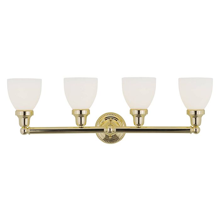 Classic 4-Light Bathroom Vanity Light in Polished Brass