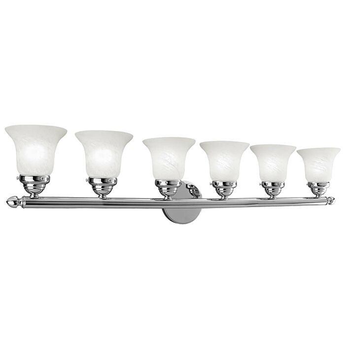 Neptune 6-Light Bathroom Vanity Light in Polished Chrome