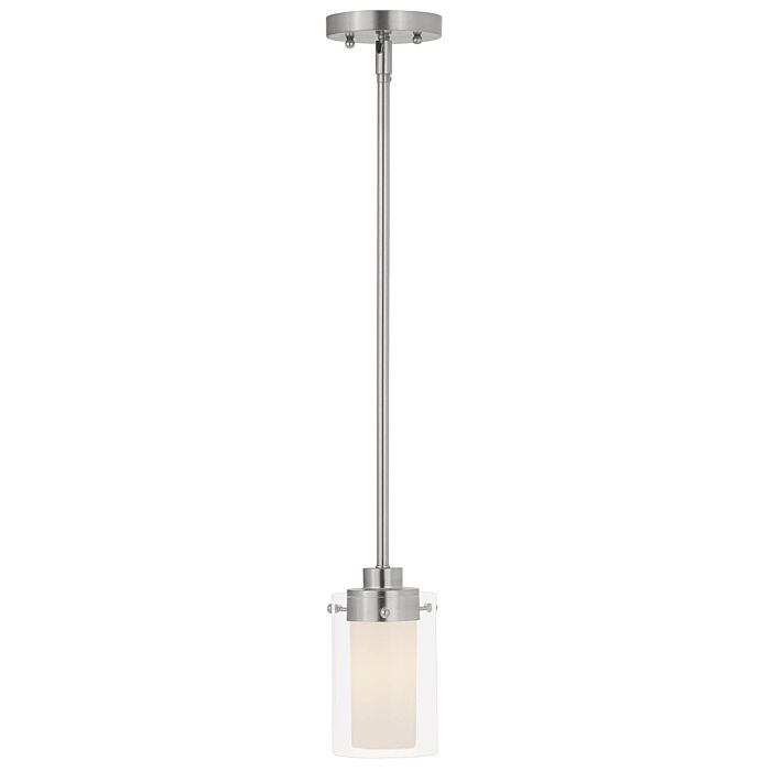 Manhattan 1-Light Mini Pendant in Brushed Nickel