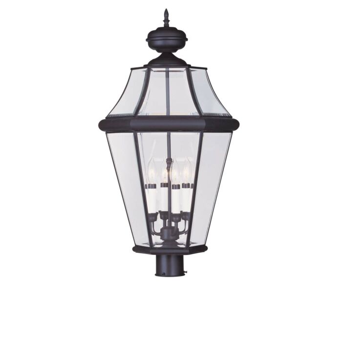 Georgetown 4-Light Outdoor Post Lantern in Bronze
