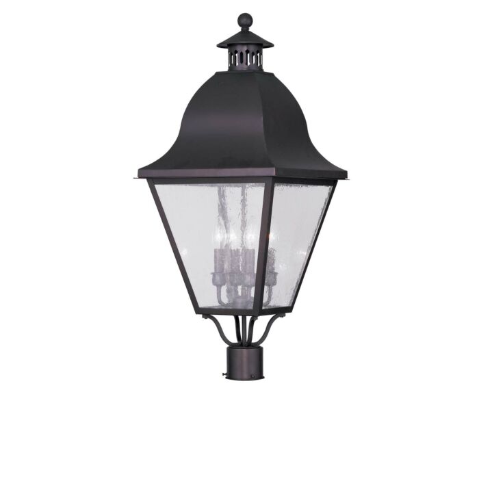 Amwell 4-Light Outdoor Post Lantern in Bronze